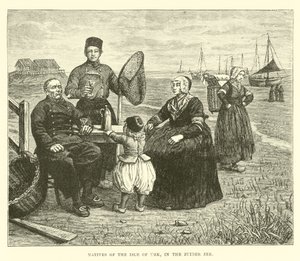 Inwoners van het eiland Urk, in de Zuiderzee