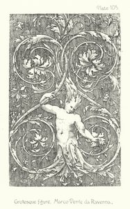 Natuur in Ornament: Groteske figuur, Marco Dente da Ravenna door English School