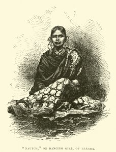Nautch, of dansmeisje, van Baroda door English School
