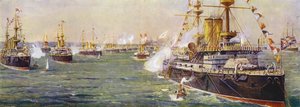 Marineparade bij Spithead voor het diamanten jubileum van koningin Victoria