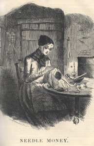 Needle Money, illustratie uit Punch Magazine, december 1849 door English School