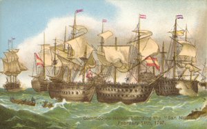 Nelson aan boord van de San Nicolas door English School