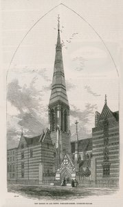 Nieuwe kerk van All Saints, aan Margaret Street in Cavendish Square door English School