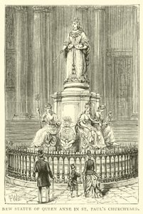 Nieuw Standbeeld van Koningin Anne in St. Paul