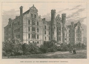 Nieuw gebouw bij het Brompton Consumptieziekenhuis, Londen door English School