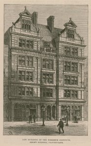 Nieuw gebouw van het Birkbeck Institute, Breams Buildings, Chancery Lane, Londen door English School