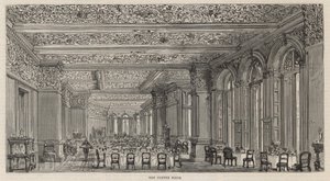 Nieuw gebouw van de Constitutional Club in Northumberland Avenue: De koffiekamer door English School