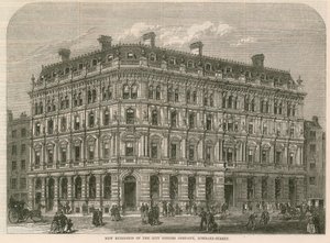 Nieuwe gebouwen van de City Offices Company, Lombard Street, Londen