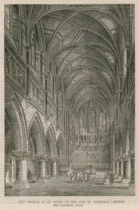 Nieuwe kerk van St. Peter op de plaats van Vauxhall Gardens door English School