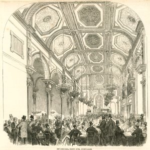 Nieuwe muziekhal, Evans Hotel, Covent Garden, Londen door English School