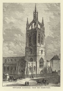 Newcastle-kathedraal, vanuit het noordwesten door English School