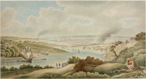 Newcastle upon Tyne vanuit het Oosten door English School