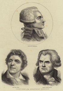 "Drieënnegentig", het Revolutionaire Triumviraat (gravure) door English School