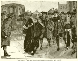 No Popery-relschoppers vallen Lord Mansfield aan