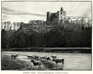 Kasteel Norham (gravure) door English School