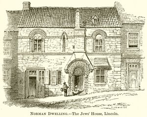 Normandische woning.--Het Jodenhuis, Lincoln