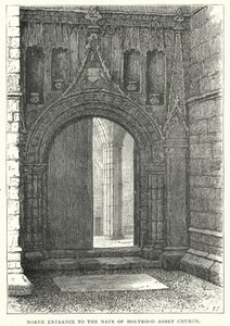 Noordelijke ingang van het schip van Holyrood Abbey Church door English School