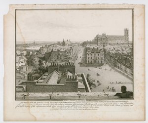 Noordelijk Uitzicht op de Stad Westminster vanaf het dak van het Banketgebouw, Whitehall