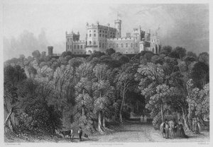 Noordoostelijk uitzicht, Belvoir Kasteel door English School