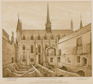 Noordzijde van Guildhall, Londen