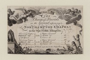 Northampton Kapel, handelskaart door English School