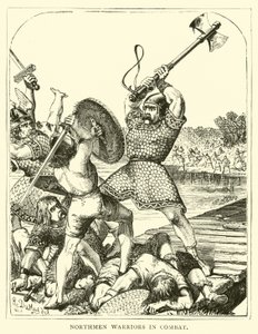 Noormannen krijgers in gevecht door English School