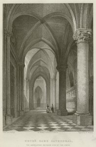 Notre Dame kathedraal, de zuidelijke kant van het koor door English School