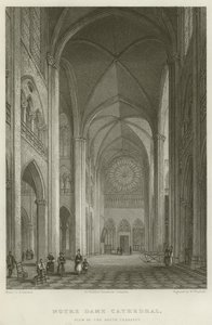 Notre Dame kathedraal, zicht op het zuidelijke transept door English School