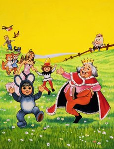 Dansende kinderkamerfiguren
