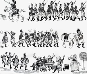 Illustratie van kinderrijm: De Grote Oude Hertog van York door English School