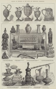 Objecten van belang op de Ryde Art Treasures Exhibition (gravure) door English School