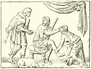 Odysseus herkend door zijn verpleegster door English School