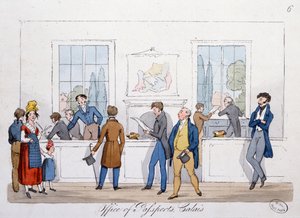 Paspoortkantoor in Calais, 1822