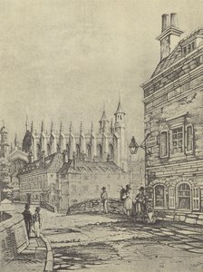 Oude Barnes Pool-brug, 1838 (gravure) door English School