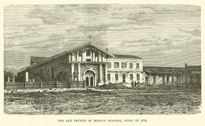 Oude Kerk van Mission Dolores, gebouwd in 1776 door English School