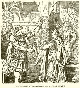 Oude Deense types--Beowulf en Methorn door English School