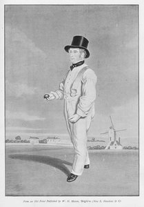 Old Lillywhite, uit een oude prent gepubliceerd in Famous Cricketers and Cricket Grounds, uitgegeven door Hudson en Kearns, 1895