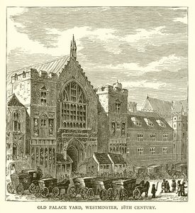 Old Palace Yard, Westminster, 18e eeuw door English School