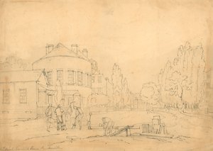 Old White Conduit House, Pentonville, Londen; schets door English School