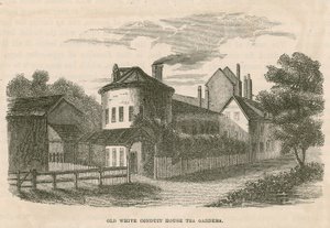 Oude White Conduit House theetuinen, Pentonville, Londen door English School