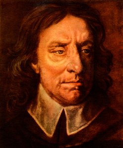 Oliver Cromwell, Engels militair en politiek leider (prent)