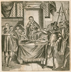 Oliver Cromwell ontbindt het Rump Parliament door English School