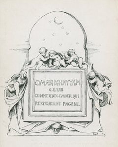 Omar Khayyam Club Diner, december 1911, in Paganis Restaurant door English School