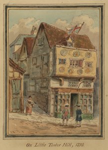 Op Little Tower Hill, Londen, 1790 door English School