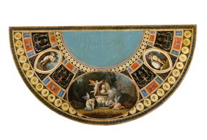 Een van een paar George III theetafels, mogelijk Iers, ca. 1780 door English School