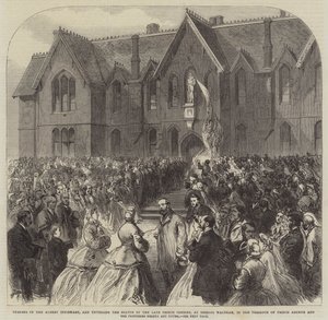 Opening van het Albert Infirmary en onthulling van het standbeeld van wijlen Prins-Gemaal, in aanwezigheid van Prins Arthur en de Prinsessen Helena en Louisa door English School