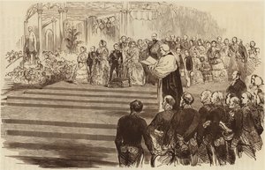Opening van het Crystal Palace, het gebed van de aartsbisschop, 1854 door English School