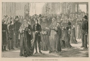 Opening van de Koninklijke Hoven van Justitie: Afscheid van de rechters van Westminster Hall door English School