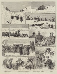 Onze speciale kunstenaar met de Jeannette Relief Expedition, schetsen op weg naar Siberië