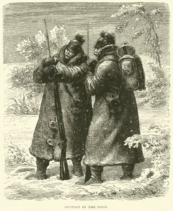 Voorpost in de sneeuw, oktober 1870 door English School